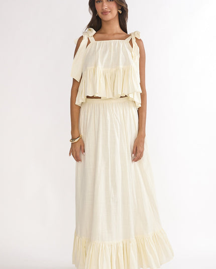 Vanilla Tied Shoulder Top