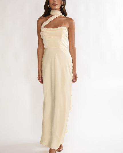 Butter Strapless Scarf Maxi Dress