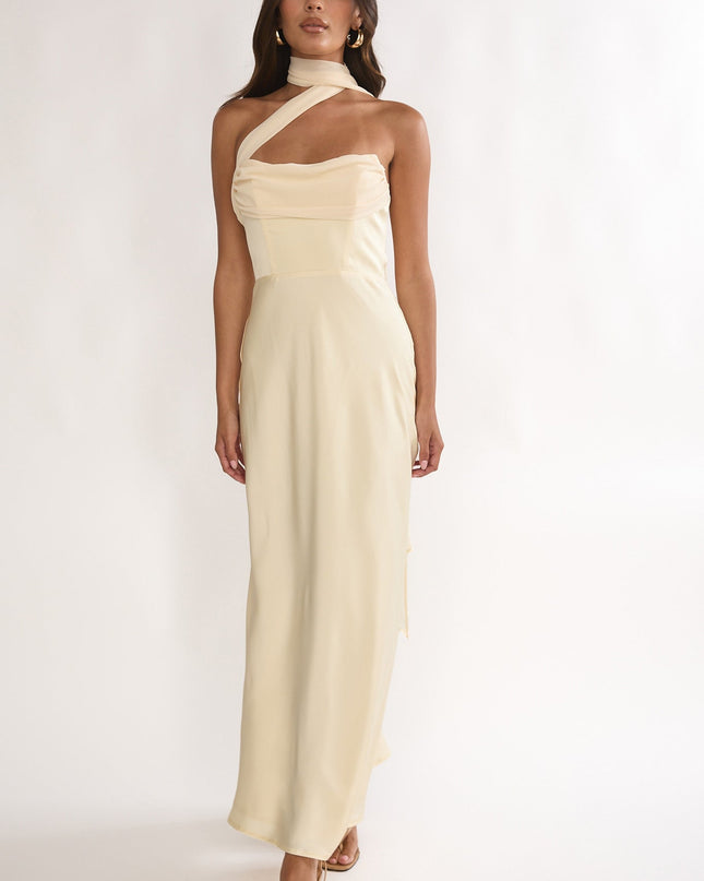 Butter Strapless Scarf Maxi Dress