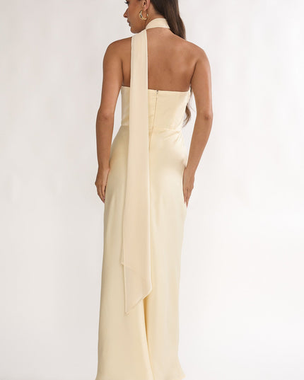 Butter Strapless Scarf Maxi Dress