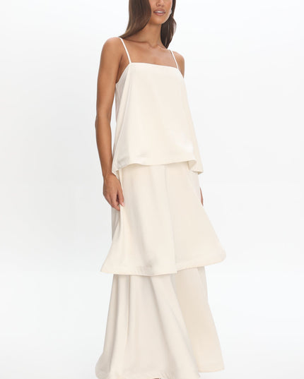 Ivory Layered Maxi Dress