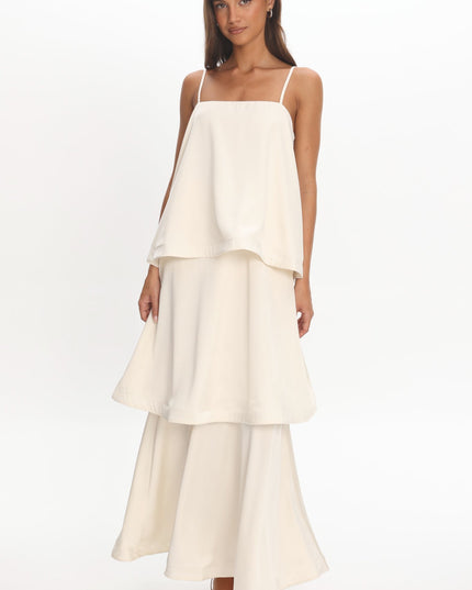 Ivory Layered Maxi Dress