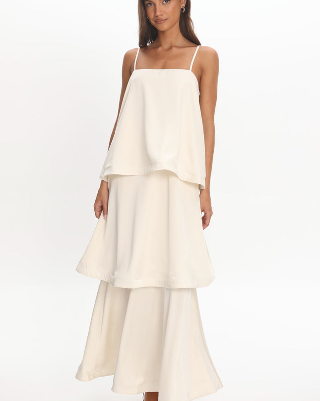 Ivory Layered Maxi Dress