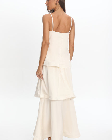 Ivory Layered Maxi Dress