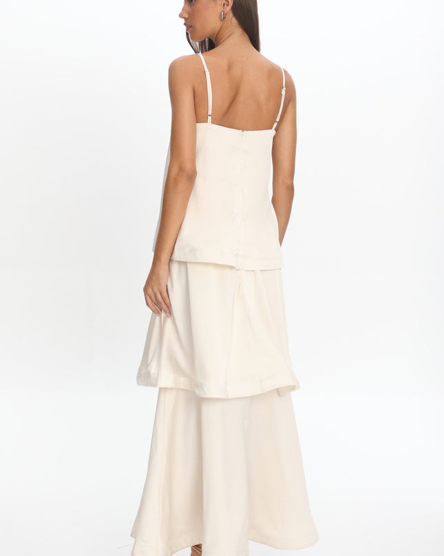 Ivory Layered Maxi Dress