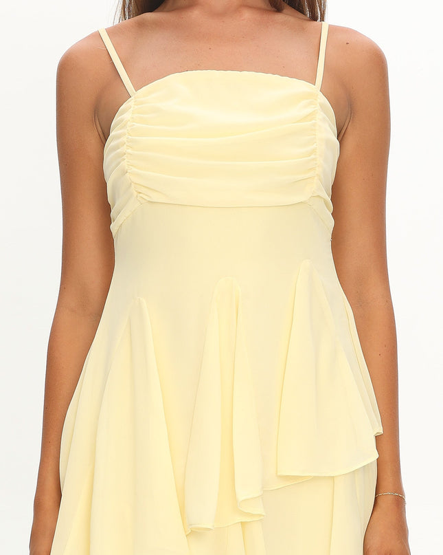 Butter Asymmetric Hem Mini Dress