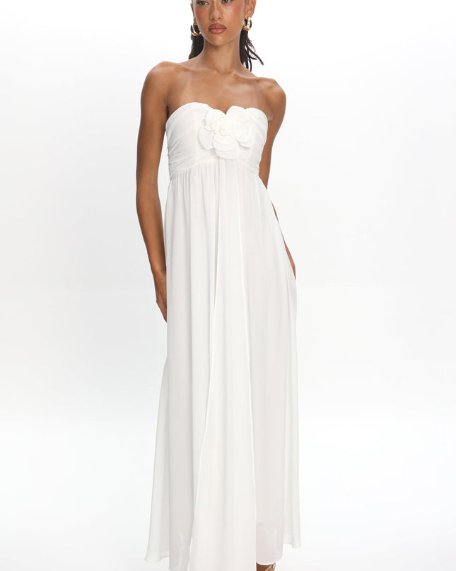 Oyster Embellished Bust Maxi Dress