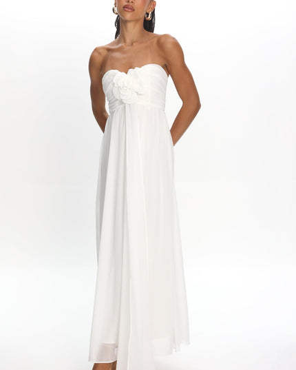 Oyster Embellished Bust Maxi Dress