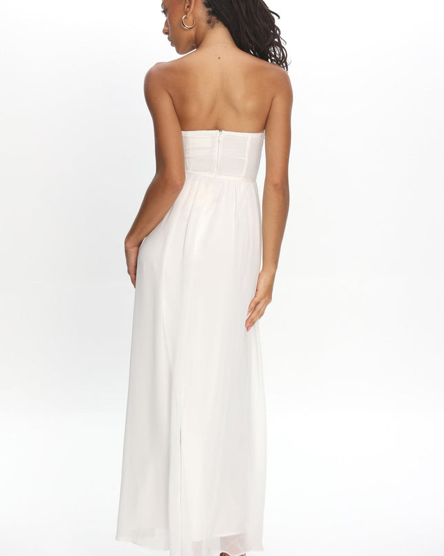 Oyster Embellished Bust Maxi Dress