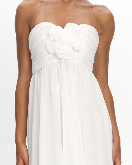 Oyster Embellished Bust Maxi Dress