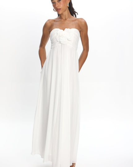 Oyster Embellished Bust Maxi Dress