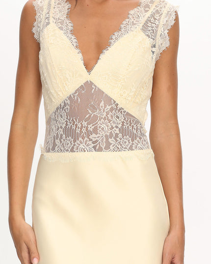 Butter Lace Bodice Maxi Dress