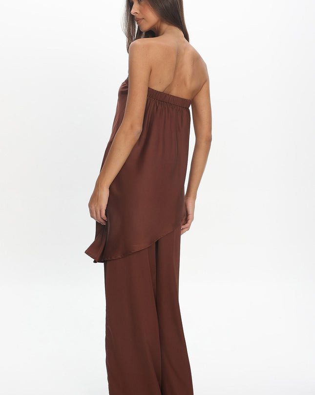 Chocolate Elastic Waist Pants