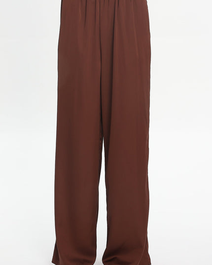 Chocolate Elastic Waist Pants