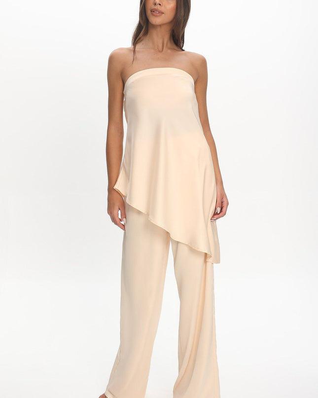 Vanilla Elastic Waist Pants