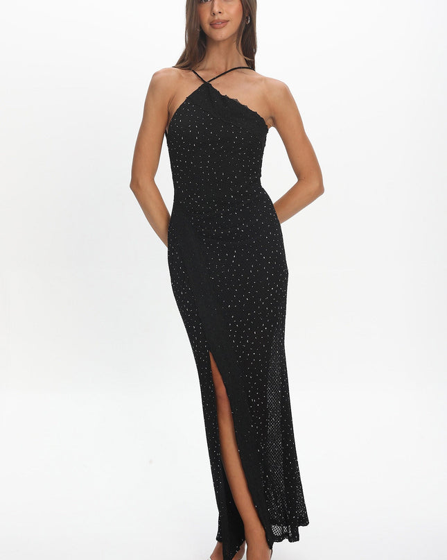 Black Embellished Maxi Dress