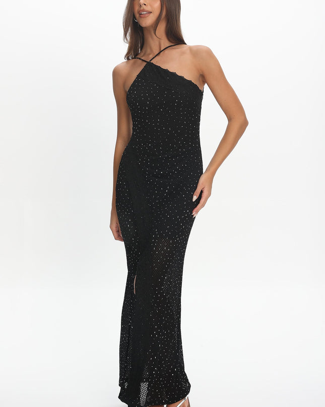 Black Embellished Maxi Dress