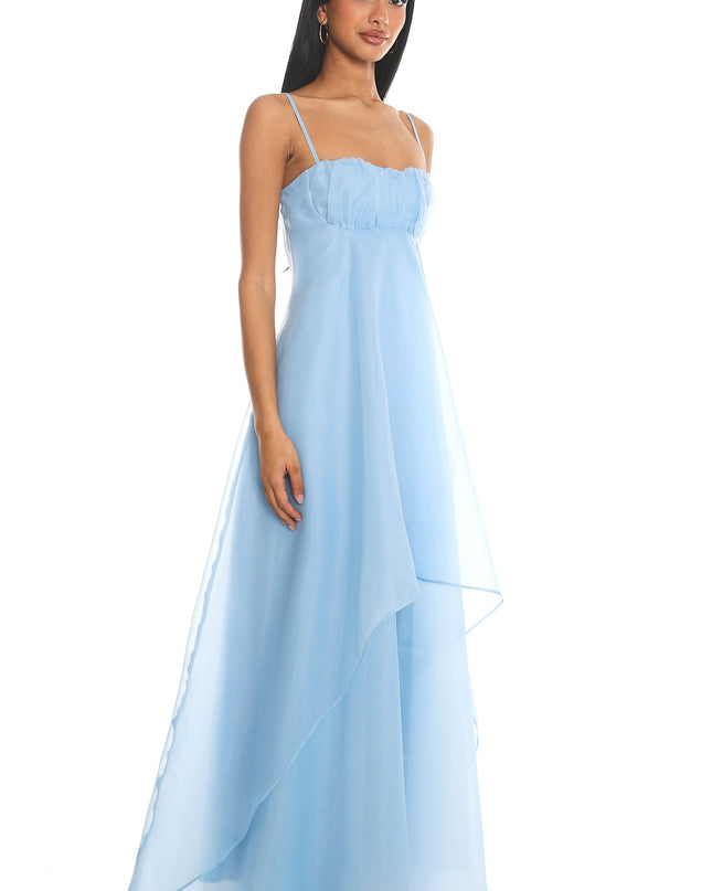 Blue Marigold Sun Gathered Bust Maxi Dress