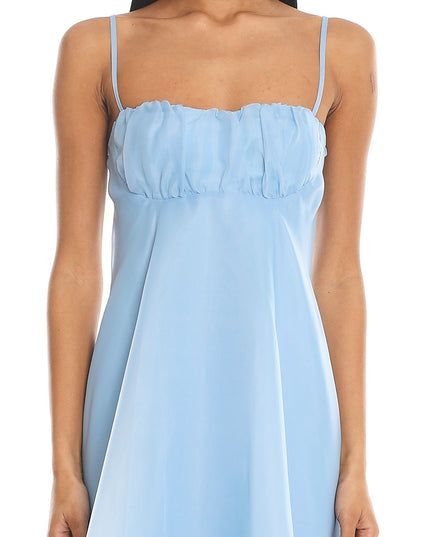 Blue Marigold Sun Gathered Bust Maxi Dress