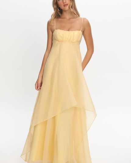 Butter Marigold Sun Gathered Bust Maxi Dress