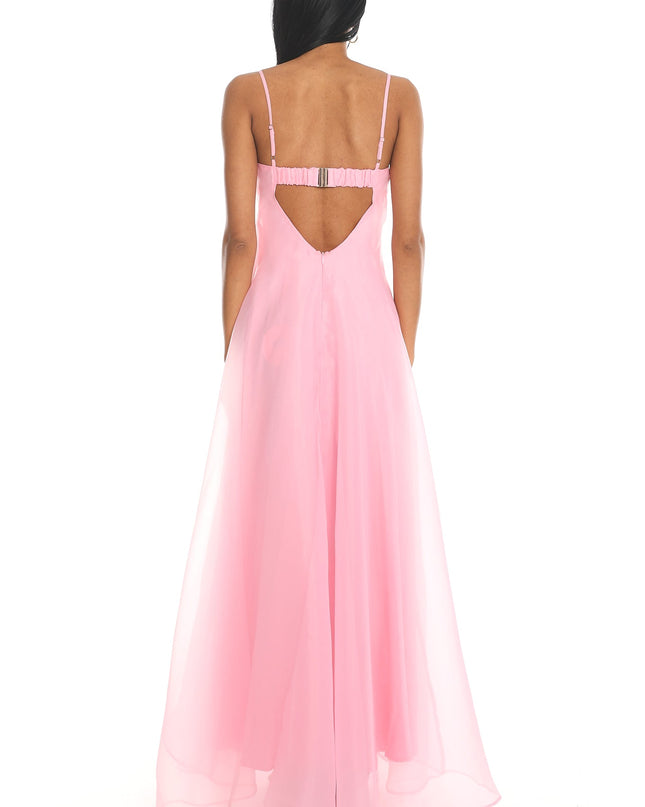 Pink Marigold Sun Gathered Bust Maxi Dress