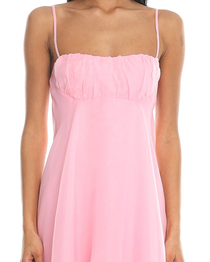 Pink Marigold Sun Gathered Bust Maxi Dress