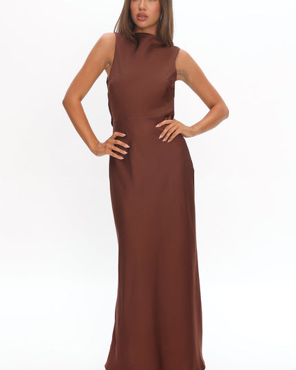 Cocoa Cowl Back Maxi Dress