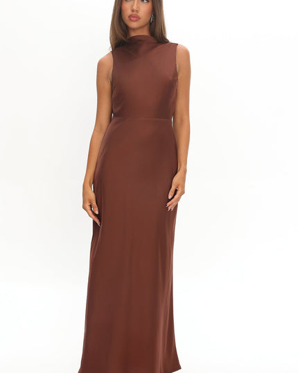 Cocoa Cowl Back Maxi Dress