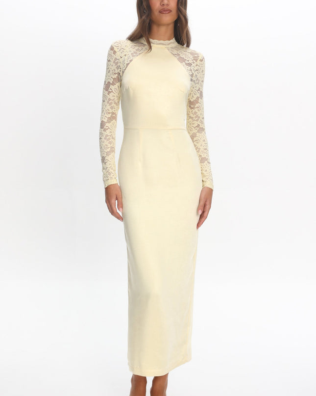 Butter Lace Sleeve Maxi Dress