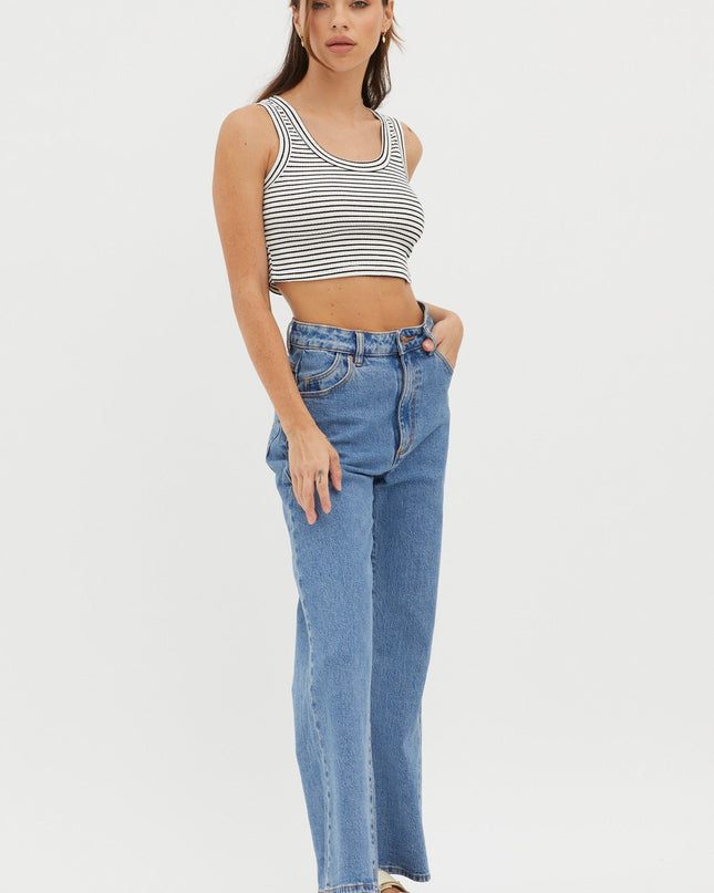 Scoop Neck Crop Top White Base