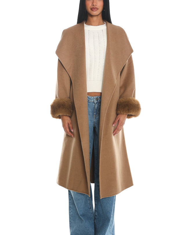 Camel Faux Fur Coat