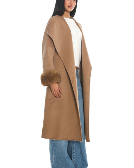 Camel Faux Fur Coat