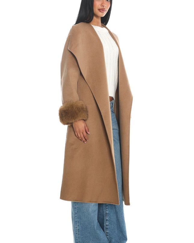 Camel Faux Fur Coat