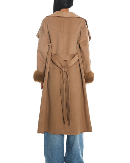 Camel Faux Fur Coat