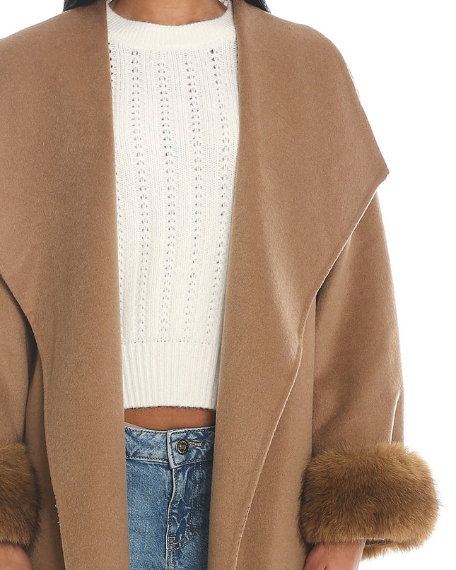 Camel Faux Fur Coat