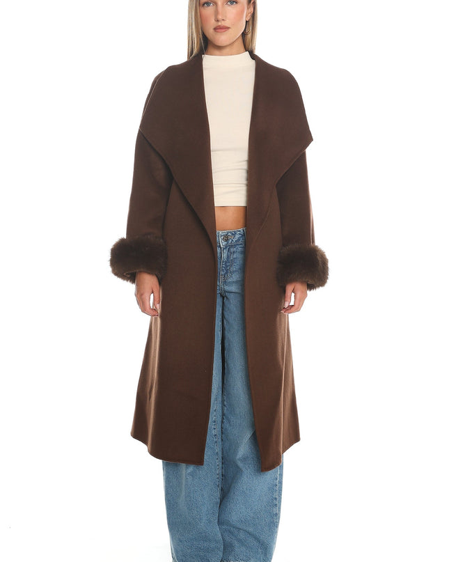 Chocolate Faux Fur Coat