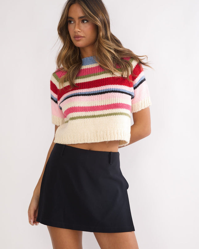 Navy Side Quest Pocket Mini Skort