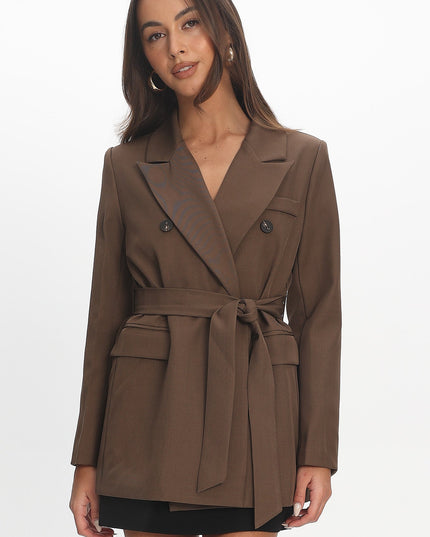 Chocolate Notch Lapel Blazer