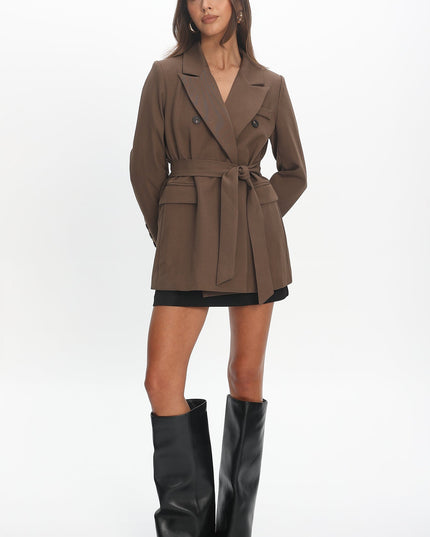 Chocolate Notch Lapel Blazer