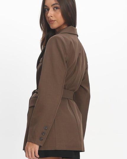 Chocolate Notch Lapel Blazer