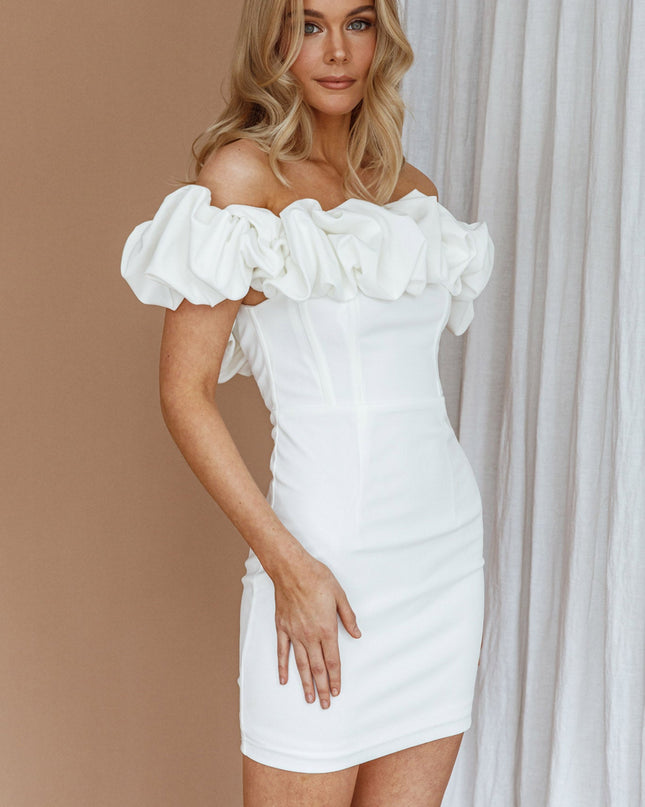 White Off-Shoulder Mini Dress