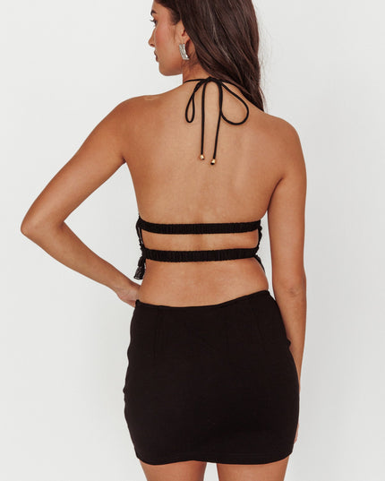Black Bodycon Mini Skirt