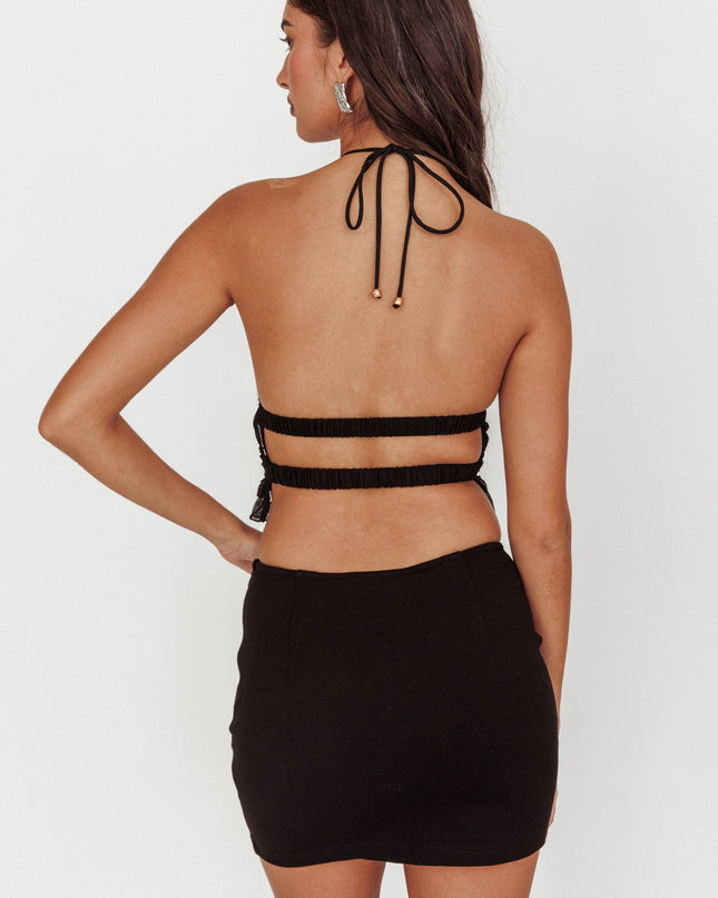 Black Bodycon Mini Skirt