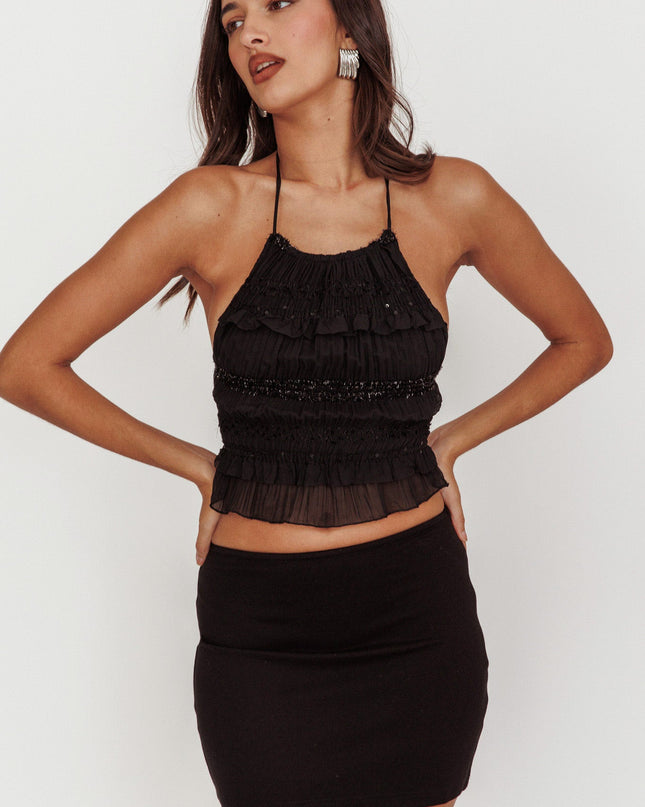 Black Bodycon Mini Skirt