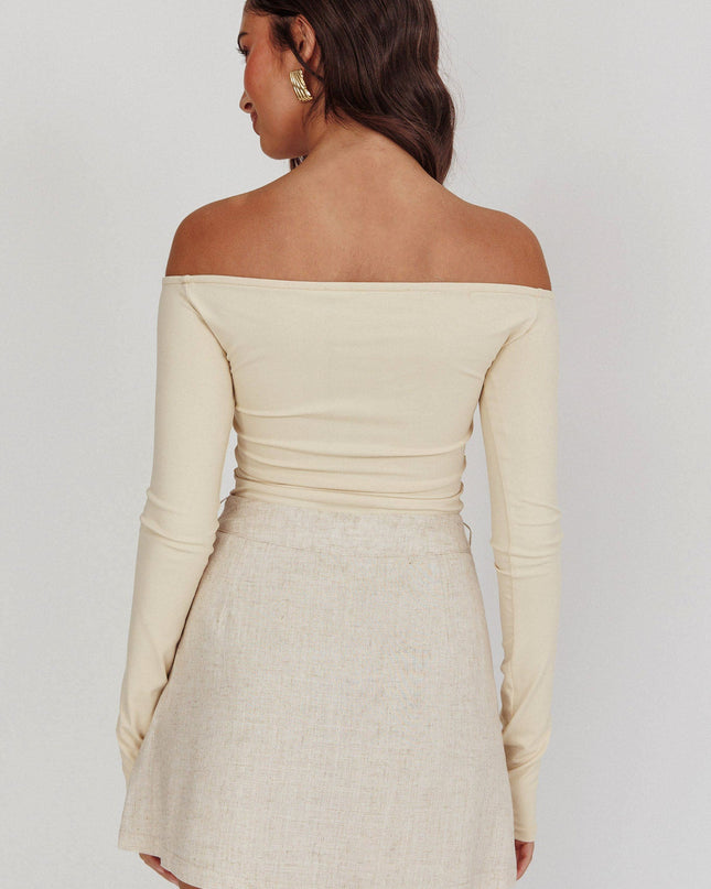 Sand Euphoria Linen Skort