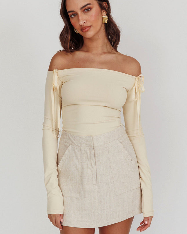 Sand Euphoria Linen Skort