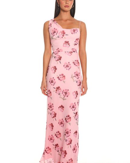 Burgundy Asymmetric Maxi Dress