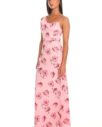 Burgundy Asymmetric Maxi Dress
