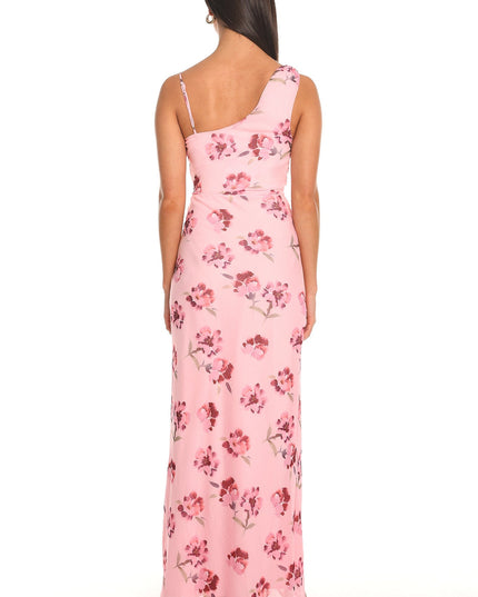 Burgundy Asymmetric Maxi Dress