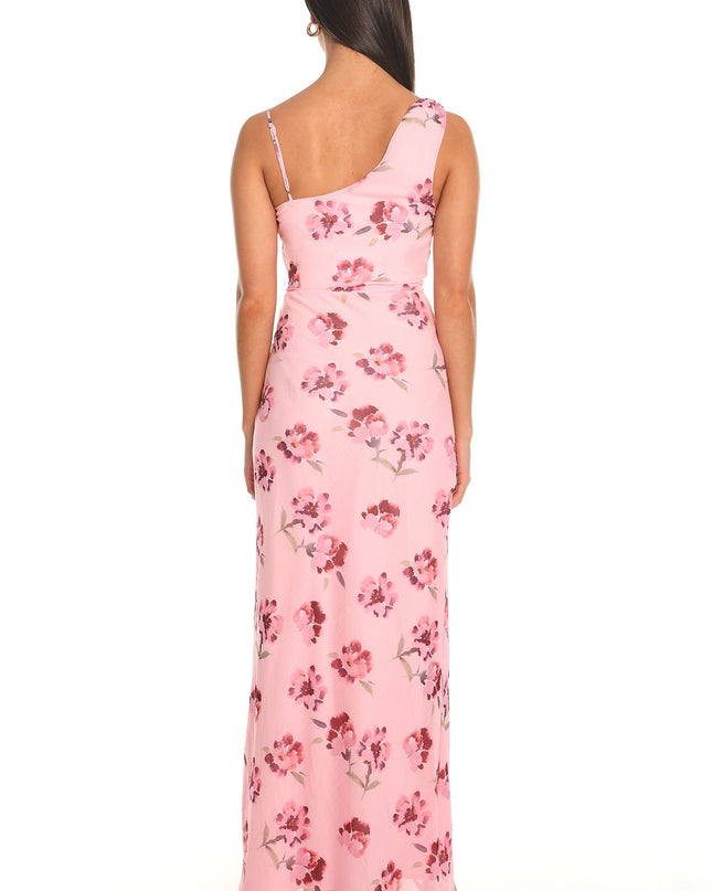 Burgundy Asymmetric Maxi Dress